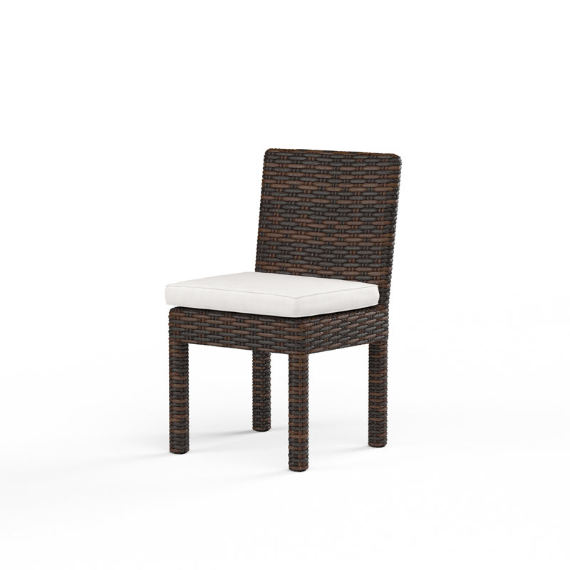 Chaise de patio avec coussin Nassau, Toile lin Sunbrella®, Chocolat