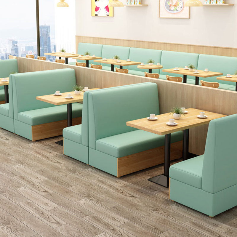 Ensemble de 2 bancs doubles en similicuir bleu