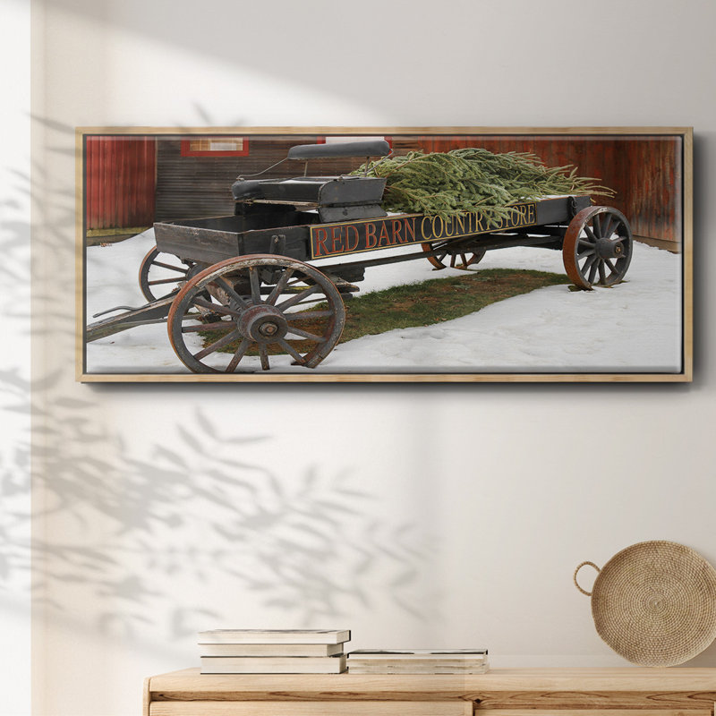 Country Store Wagon- Framed Canvas