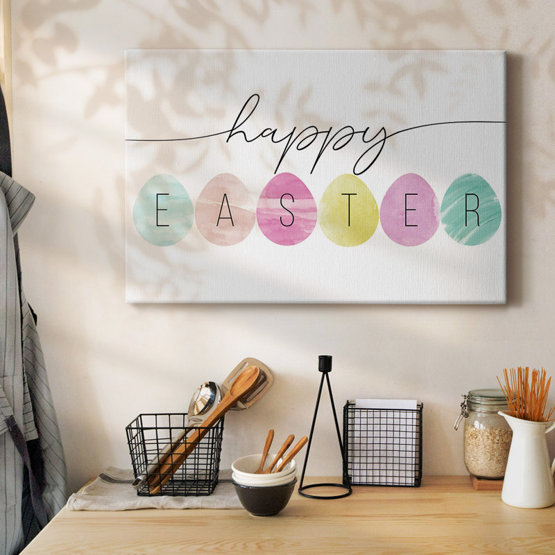 Joyeuses Pâques, toile tendue avec châssis, H 24 po x l 36 po