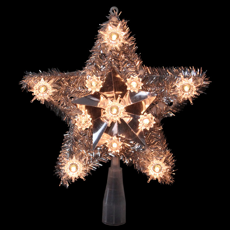 Décoration pour sommet de sapin de Noël 9 po, Rose