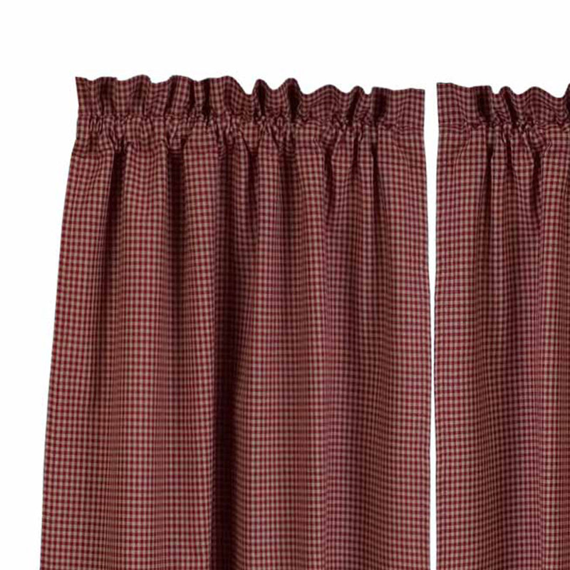 Rideau simple 100% coton Calderdale, Rouge