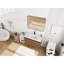 Ensemble de meuble-lavabo mural 48 po avec lavabo de comptoir en résine, 1 tablette de rangement, 2 portes à fermeture douce (KD-Packing)-327265778