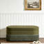 Banc de rangement ovale rembourré à franges-471453160