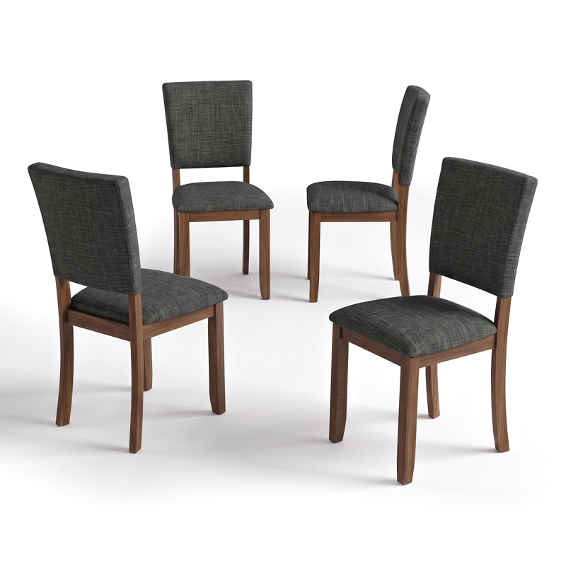 Chaise d'appoint rembourrée Quain, Noyer