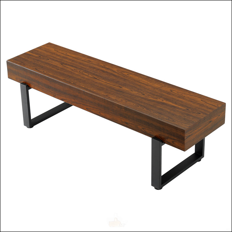 Banc en bois robuste pour la chambre à coucher, la cuisine et l'entrée avec un design moderne polyvalent, Espresso
