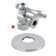 Kingston Brass 1/2-Inch FIP x 1/2 or 7/16-Inch Slip Joint Quarter-Turn Angle Stop Valve with Flange