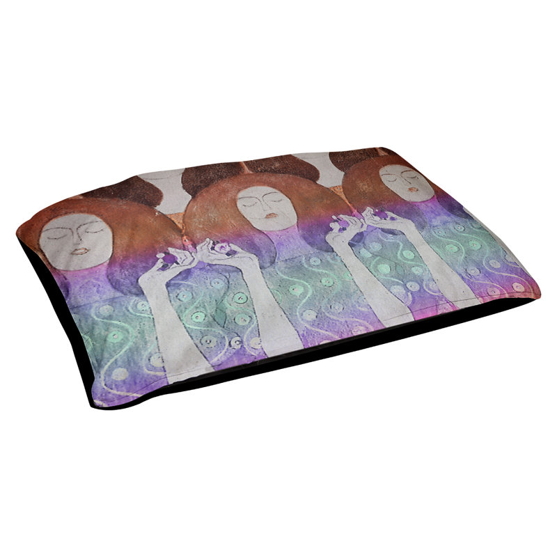 Coussin de créateur de angel mariées Carlile, Petit (L 29,5 po x l 19,5 po), Rouge / Bleu