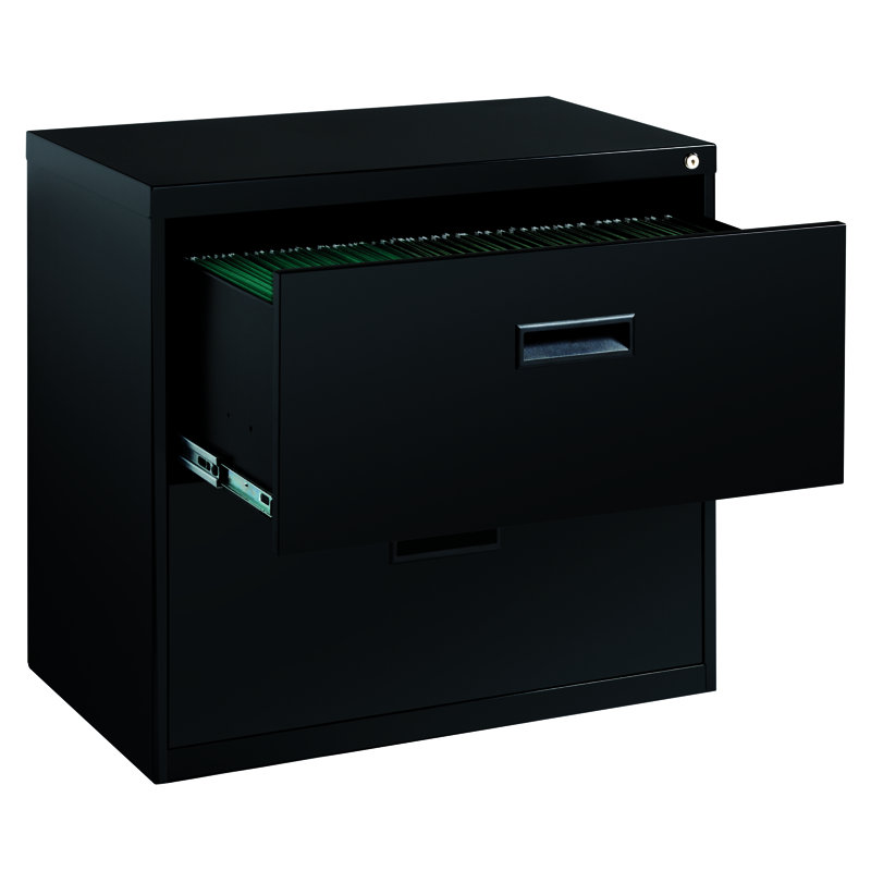 Balog 30'' Wide 2 -Drawer File Cabinet, Black