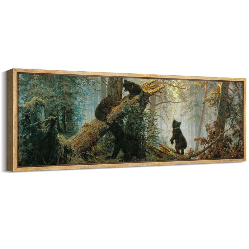 «Morning In The Pineest», reproduction encadrée, H 20 po x l 60 po, Naturel