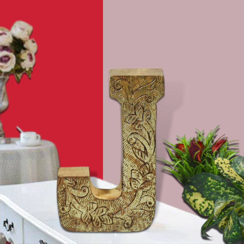 Haddam Text & Numbers Letter Block, J, Gold