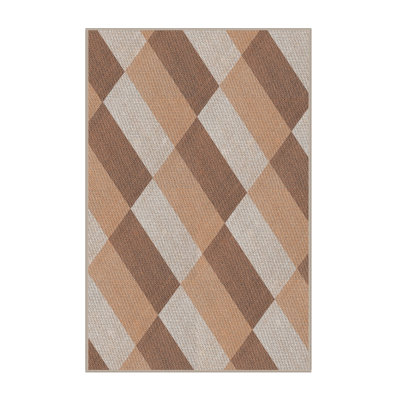 Tapis beige / brun à motif géométrique Antrez