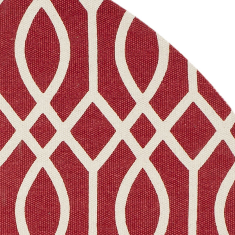 Nolan Hand Loomed Cotton Geometric Rug, Round 5'