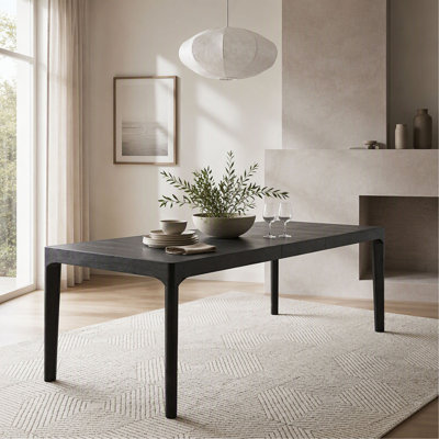Rectangular Dining Table Large with Extension Leaf Durable High-Quality Dining Room Furniture 1pc