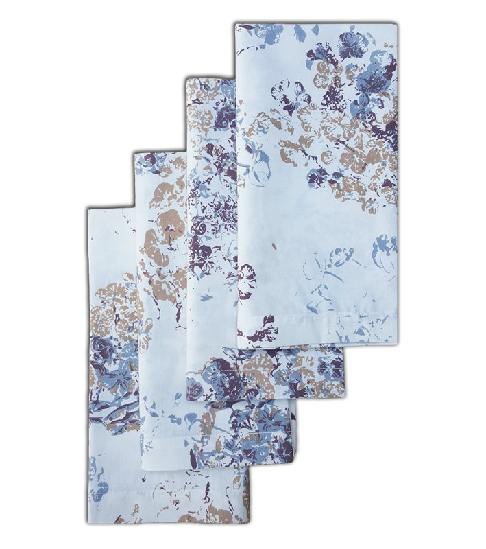Bonnefoy Cotton Floral Square, Blue