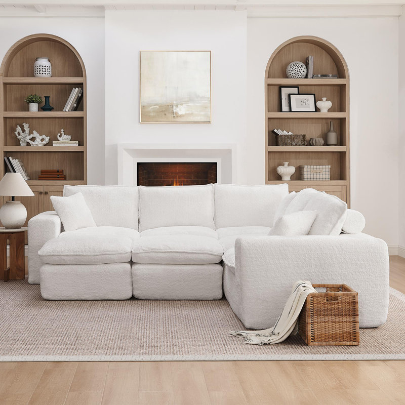 Canapé modulaire en L, Beige