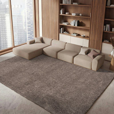 Tapis taupe de style jiang