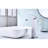 Bathroom Faucet With Waterfall Spout, Brushed Nickel, & Approved, 1.2 Gpm Aerator, Long-Term Durability Long-Lasting Design-121767874