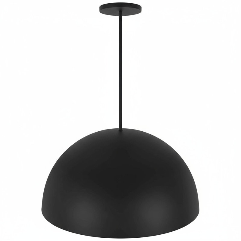 24-inch diameter integrated LED black pendant light