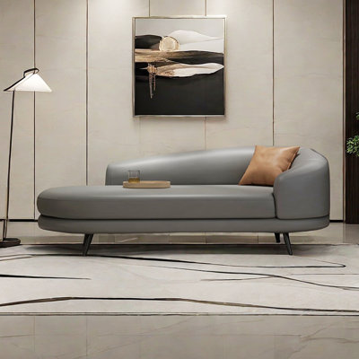 Metal Leg Indoor Chaise Lounge - Spacious Comfort