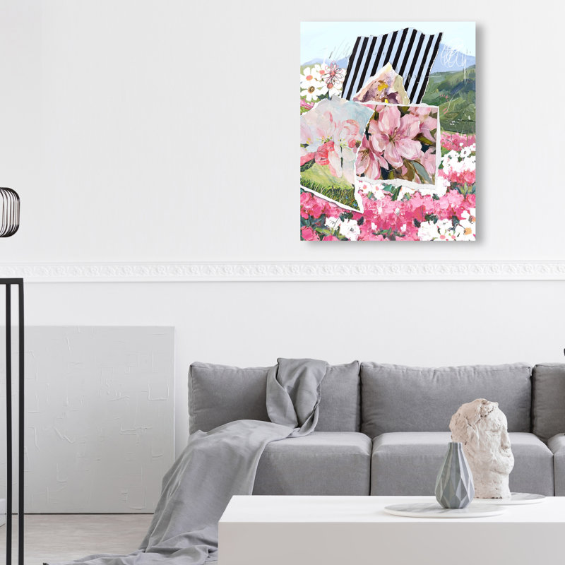 Let it All Bloom Floral & Botanical Canvas Print by Oliver Gal, Black Frame, 16 x 20, 30"H x 36"W, Gallery Wrapped