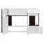 Lit mezzanine double avec maisonnette et rangement, lit en bois moderne pour enfants / adolescents, blanc et espresso-1064237200