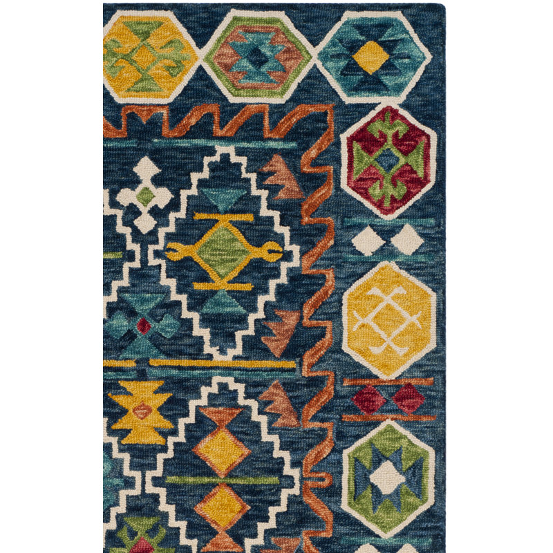 Tapis en laine touffeté à la main Deyoung, Tapis de couloir 2 pi 3 po x 8 pi