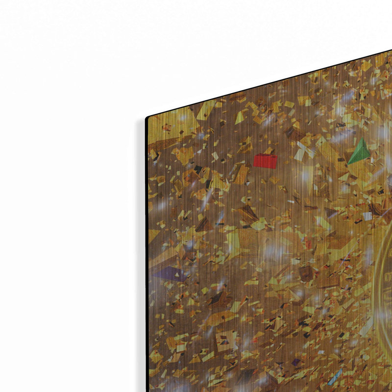 'Bitcoin Gilt', Metal Wall Art, 24" H x 36" W