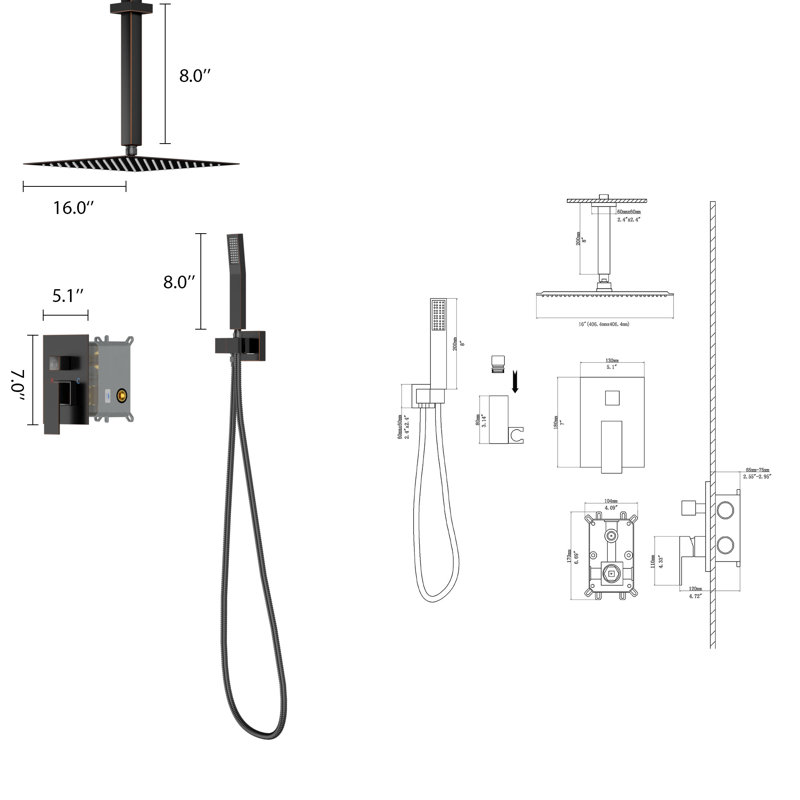 Dual Shower Head 1.8 GPM GPM, Oil Rubbed Bronze