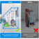 Yescom Freestanding Pool Towel Rack Outdoor, 7 Bar Storage PVC,Drying Laundry Rack for Beach Swimming Pool