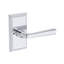 Kinsella Privacy Lever with Chamfered 5in Rose in Lifetime (PVD) Polished Brass-1232354328