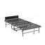 Lit pliant de 75 po x 38 po avec tête de lit réglable, lit escamotable en mousse à mémoire de forme de 5 po pour les personnes de grande taille, lit d'invité portable robuste sur roulettes, lit simple simple à assembler