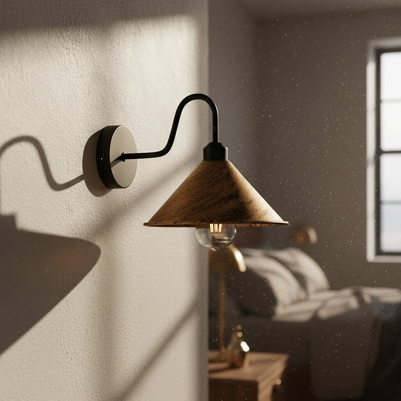 Armed Sconce, Brushed Copper