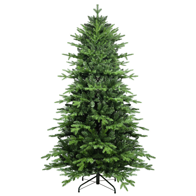 Arbre de Noël 5 pi + PE, 1488 pointes, structure à charnières pour un placement automatique des branches, support en métal durable + PE, plein et aspect, branches, chute automatique, très résistant