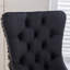 Chaise de salle à manger rembourrée en velours avec pieds en bois et garniture cloutée-244623205-254478917
