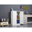 Armoire de bureau, armoire de rangement pliante en métal, classeur pliant, armoire de rangement avec serrures de porte et tablettes réglables, classeur latéral pour le rangement-120659684