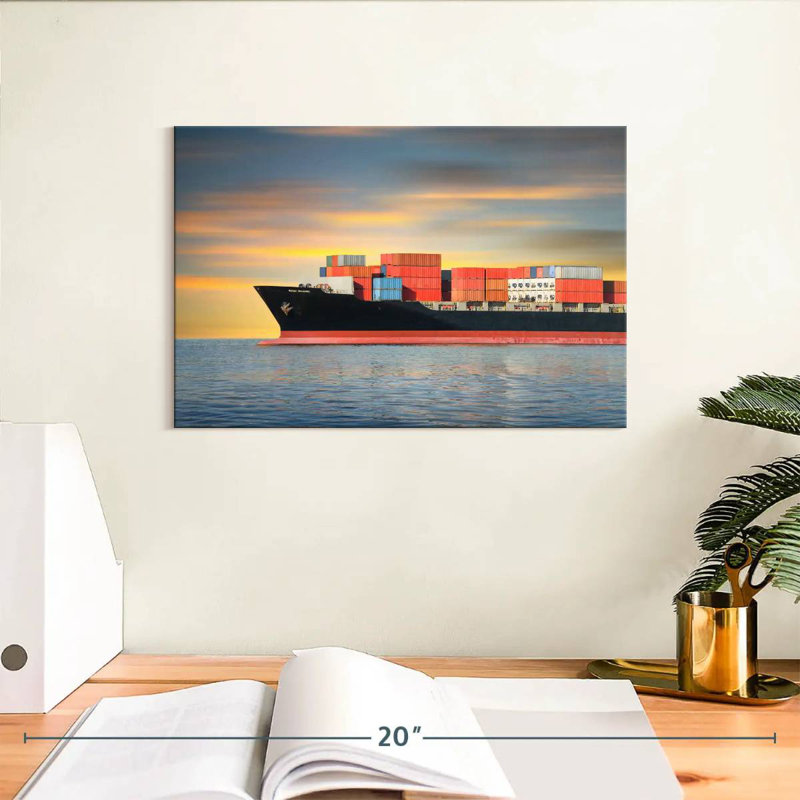 Cargo Ship, 8" H x 12" W