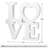 Laba Freestanding LOVE Word Sculpture with Heart Cutout
