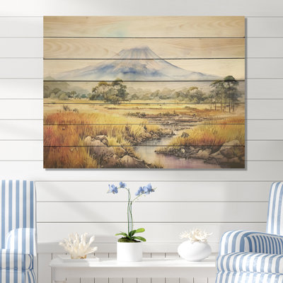Majestic Indianian Peaks II - Indonésie sur impression sur bois