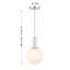 Luminaire en chrome 1 lumière Meridian-1368676227