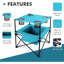 Table de pique-nique portative de camping, table de plage pliante légère avec 4 porte-gobelets et sac de transport pour le camping, les voyages, la pêche et les activités de plein air-128955598