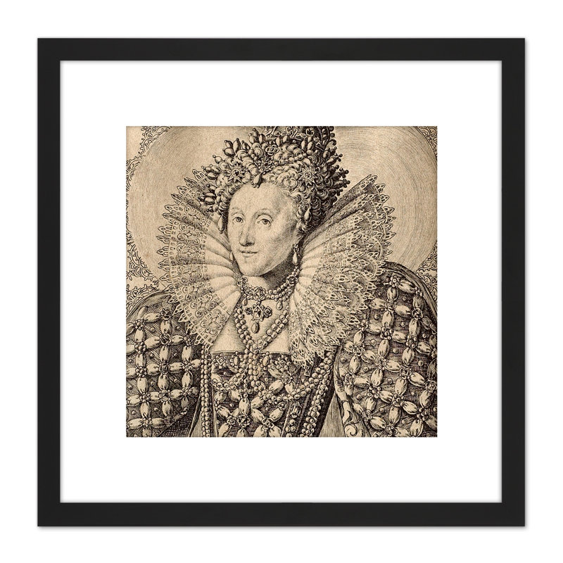 Queboorn Queen Elizabeth England Engraving 1 Piece Single Picture Frame Painting