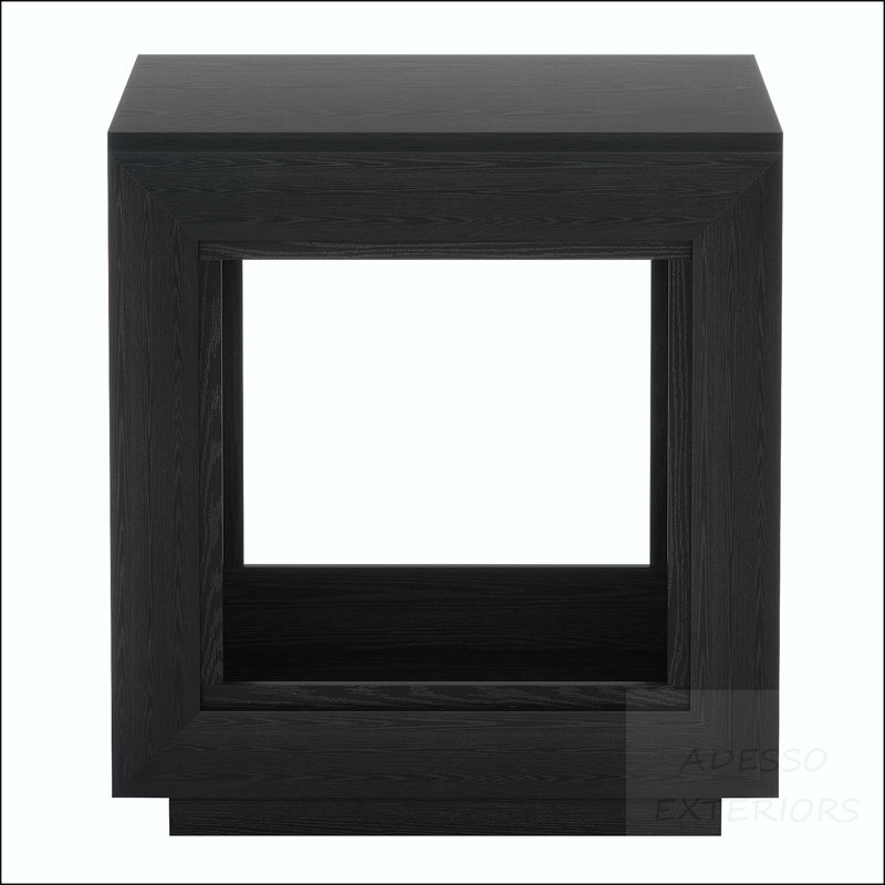 Table de bout carrée en bois avec table de chevet avec rangement