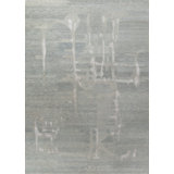 Tide Abstract Area Rug in Gray/Silver