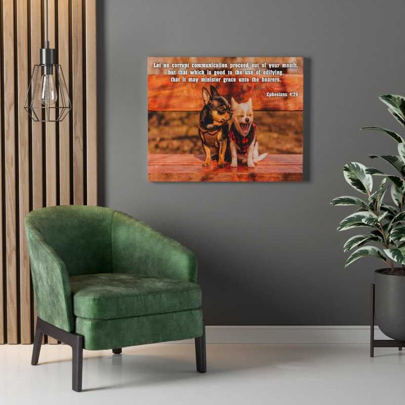 Grace Unto The Hearers Ephesians 4:29 - Wrapped Canvas Print, 46cm H x 61cm W