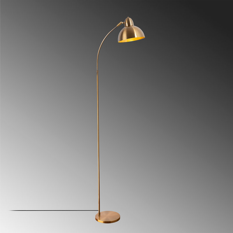Lampe sur pied arquée 64 "Westerville, Or brillant