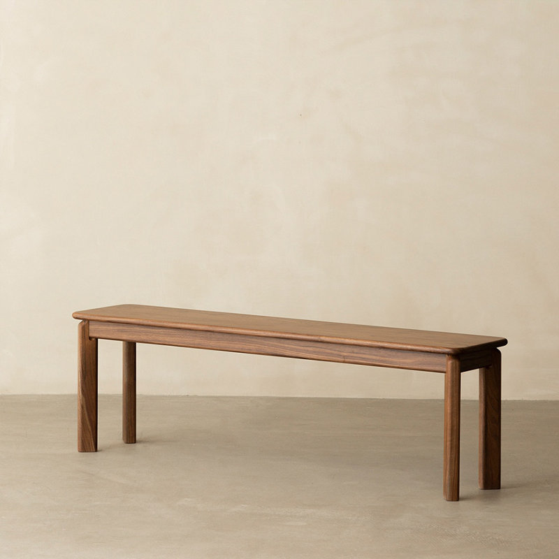 Toal Solid Wood Bench, 16.53" H x 59.05" W x 11.02" D