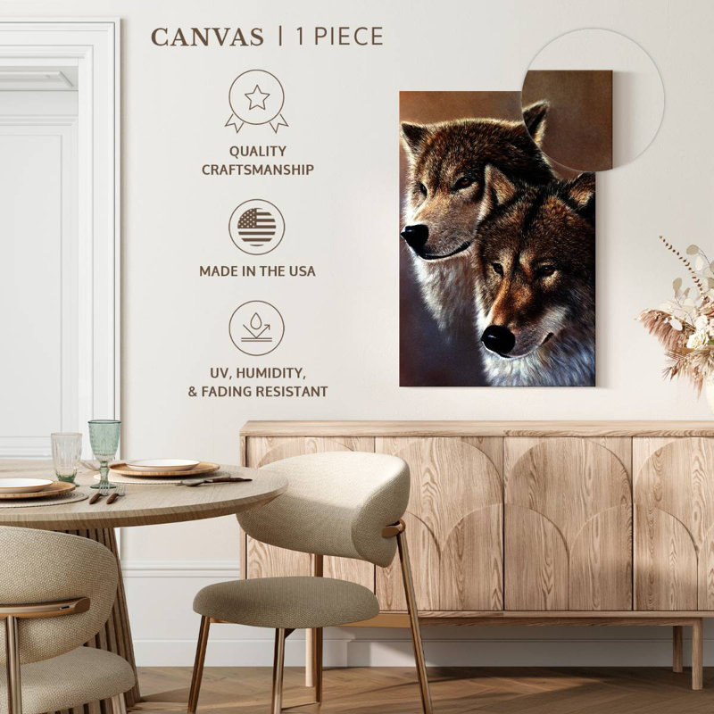 Brampt Fearless Wolves, 12" H x 8" W