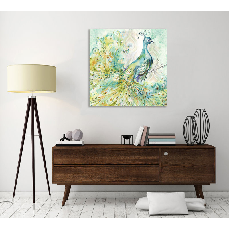 « bohémien peacock iii », reproduction sur toile tendue, H 30 po x l 30 po
