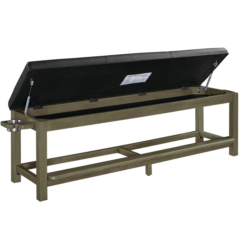 Spectator Storage Bench By RAM Game Room, Slate
